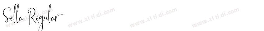 Sella Regular字体转换